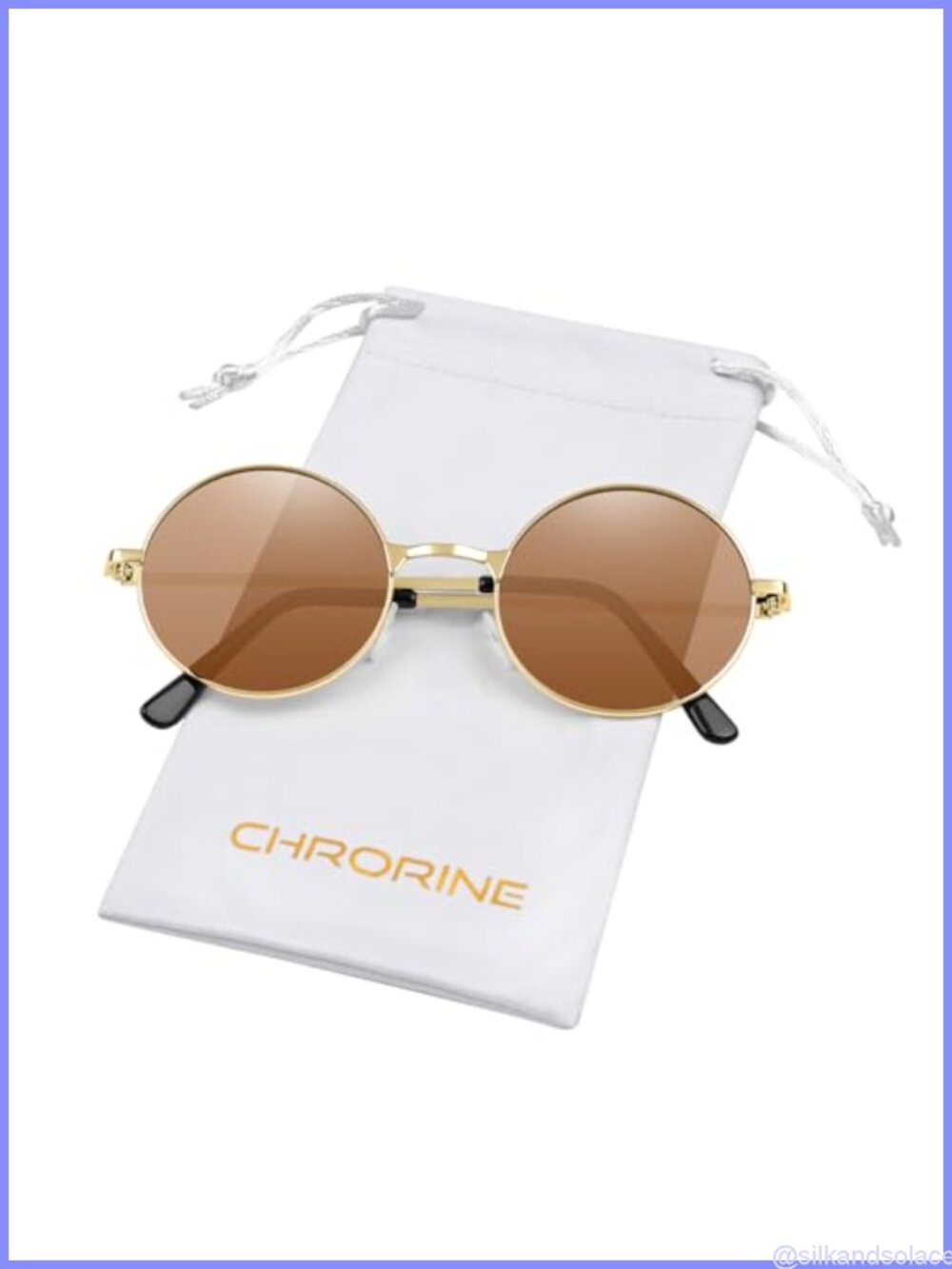 Round Hippie Sunglasses Retro 70s Metal Frame Festival Party Accessory UV